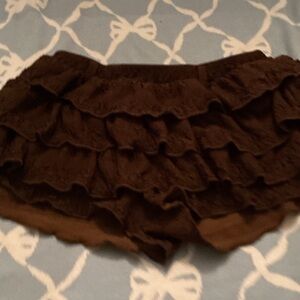 Brown Ruffled Skirt